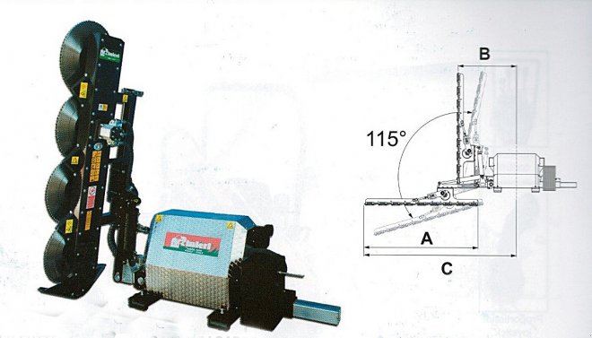 Кусторез Rinieri BRP - X на фронтальные погрузчики или телескопические погрузчики