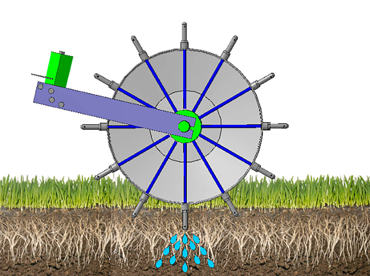 Spike Wheel Fertilizer Applicator
