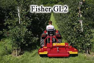 Косилка fisher gl2 для междурядий в виноградниках, садах, теплицах